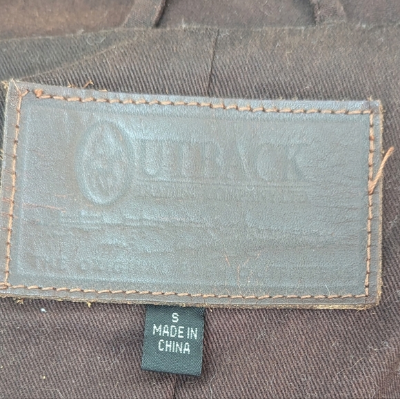 Outback Trading Co Unisex Oil Skin Short Duster Low Rider Jacket Style #5008 - Picture 3 of 9